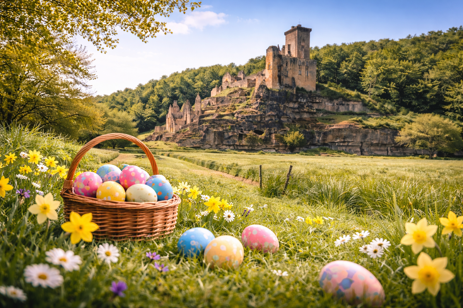Château de Commarque Chasse aux oeufs de Pâques