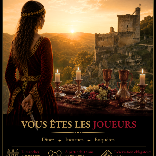 Dîner enquête à Commarque Affiche