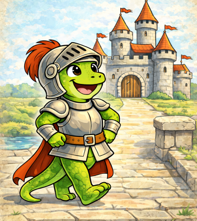 Livret jeu petit chevalier Château de Commarque Illustration couverture Livret jeu petit chevalier Château de Commarque Illustration couverture